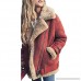 Lurryly❤Women's Faux Fur Fleece Coat Winter Warm Slim Lined Zip Up Jacket Outwear Lapel Biker Motor Aviator ❤red❤ B07L8HHX9P